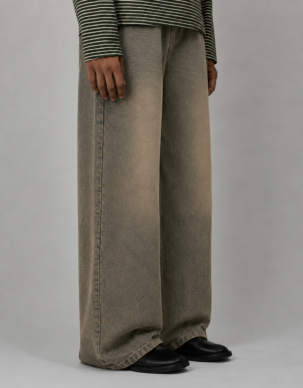 CHARCOAL GREY VINTAGE WIDE