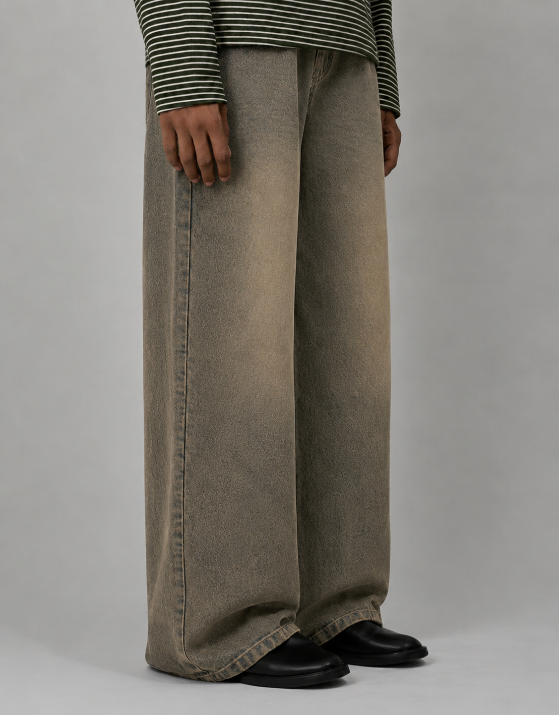 CHARCOAL GREY VINTAGE WIDE