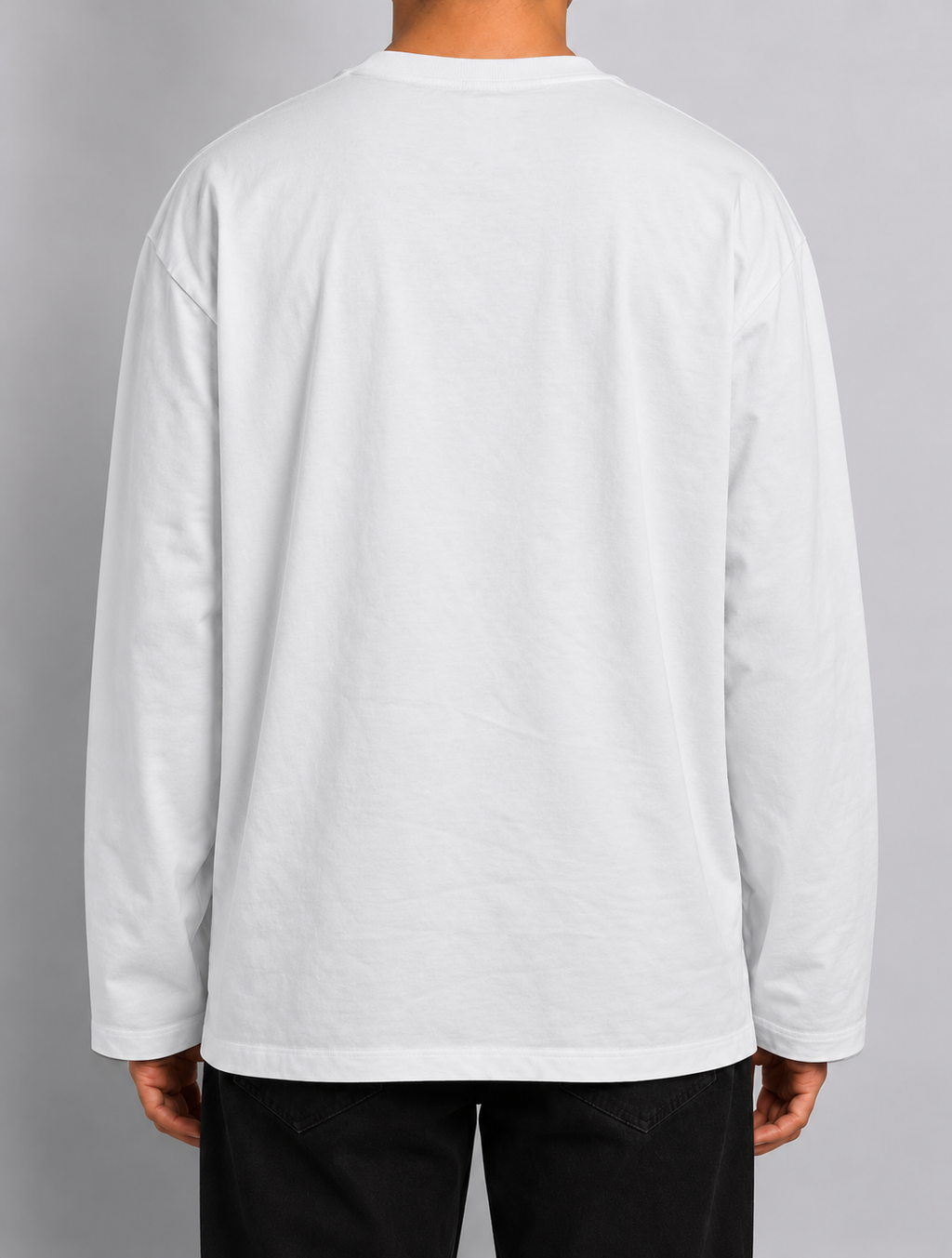 WHITE OVERSIZED FULL SLEEVE