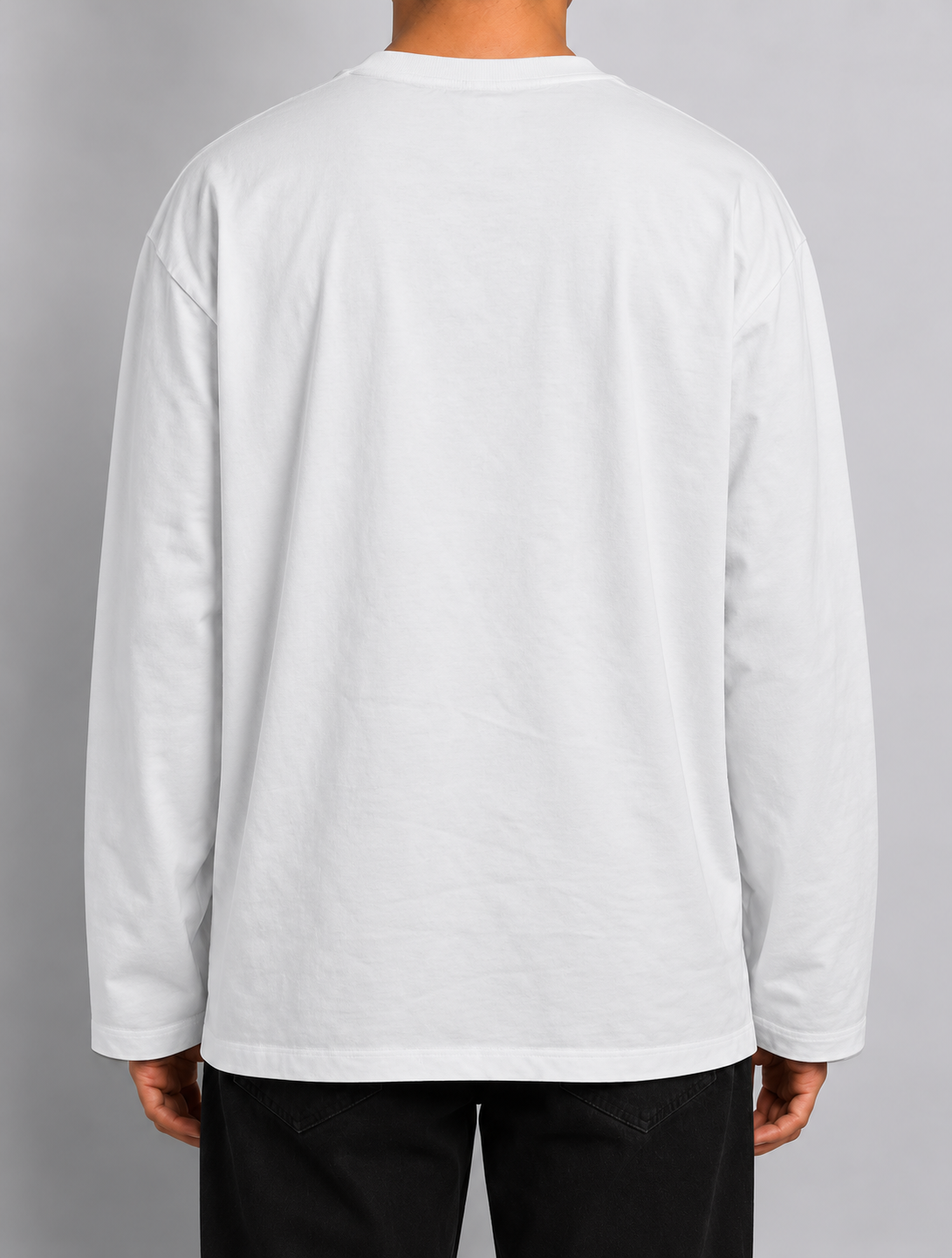 WHITE OVERSIZED FULL SLEEVE