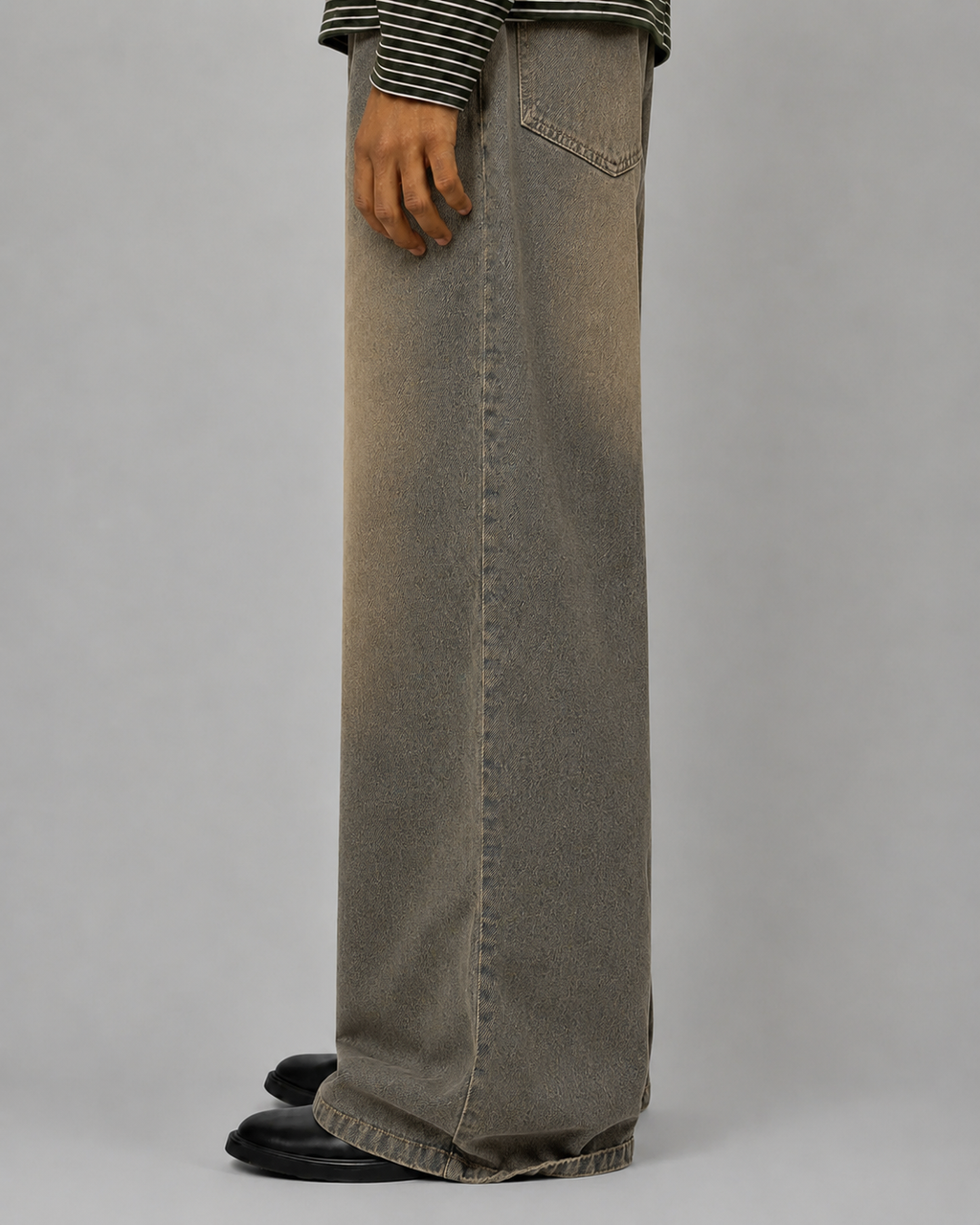 CHARCOAL GREY VINTAGE WIDE