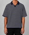 NAVY HORIZONTAL STRIPE POLO