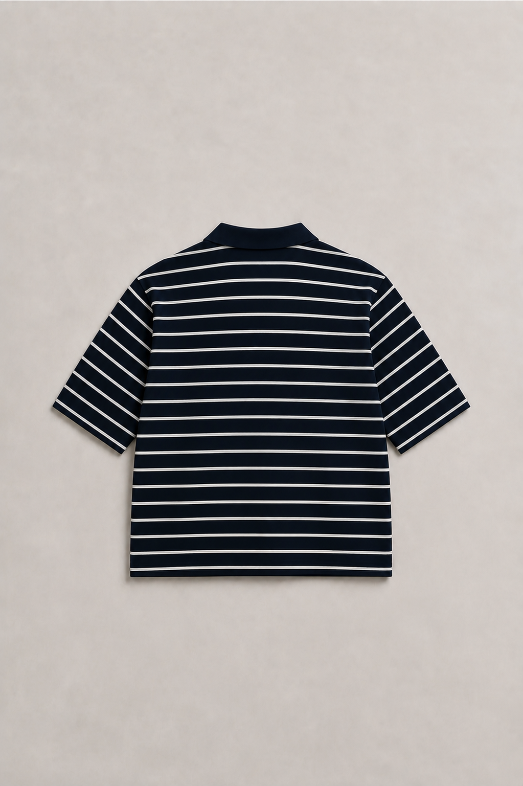 NAVY HORIZONTAL STRIPE POLO