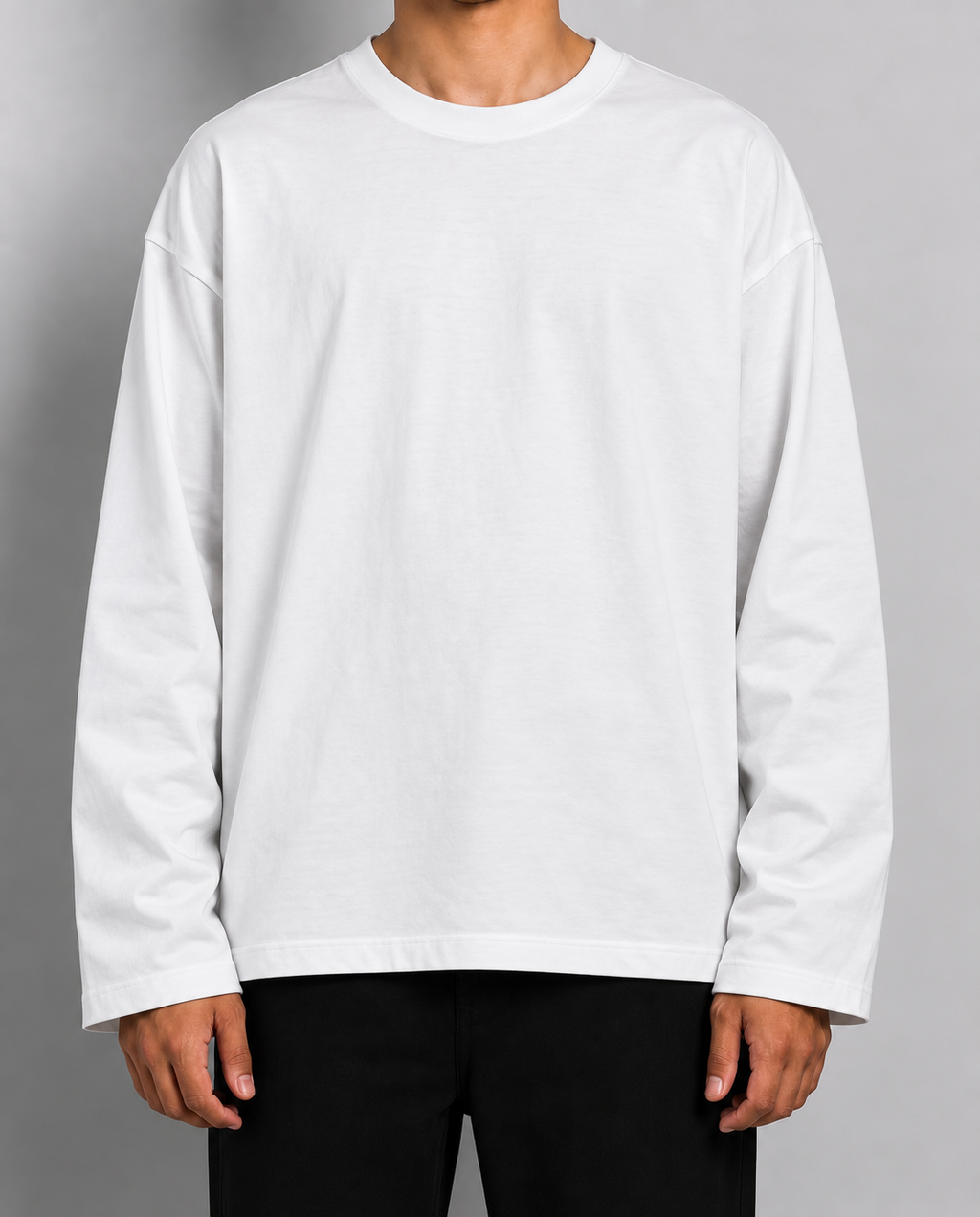 WHITE OVERSIZED FULL SLEEVE