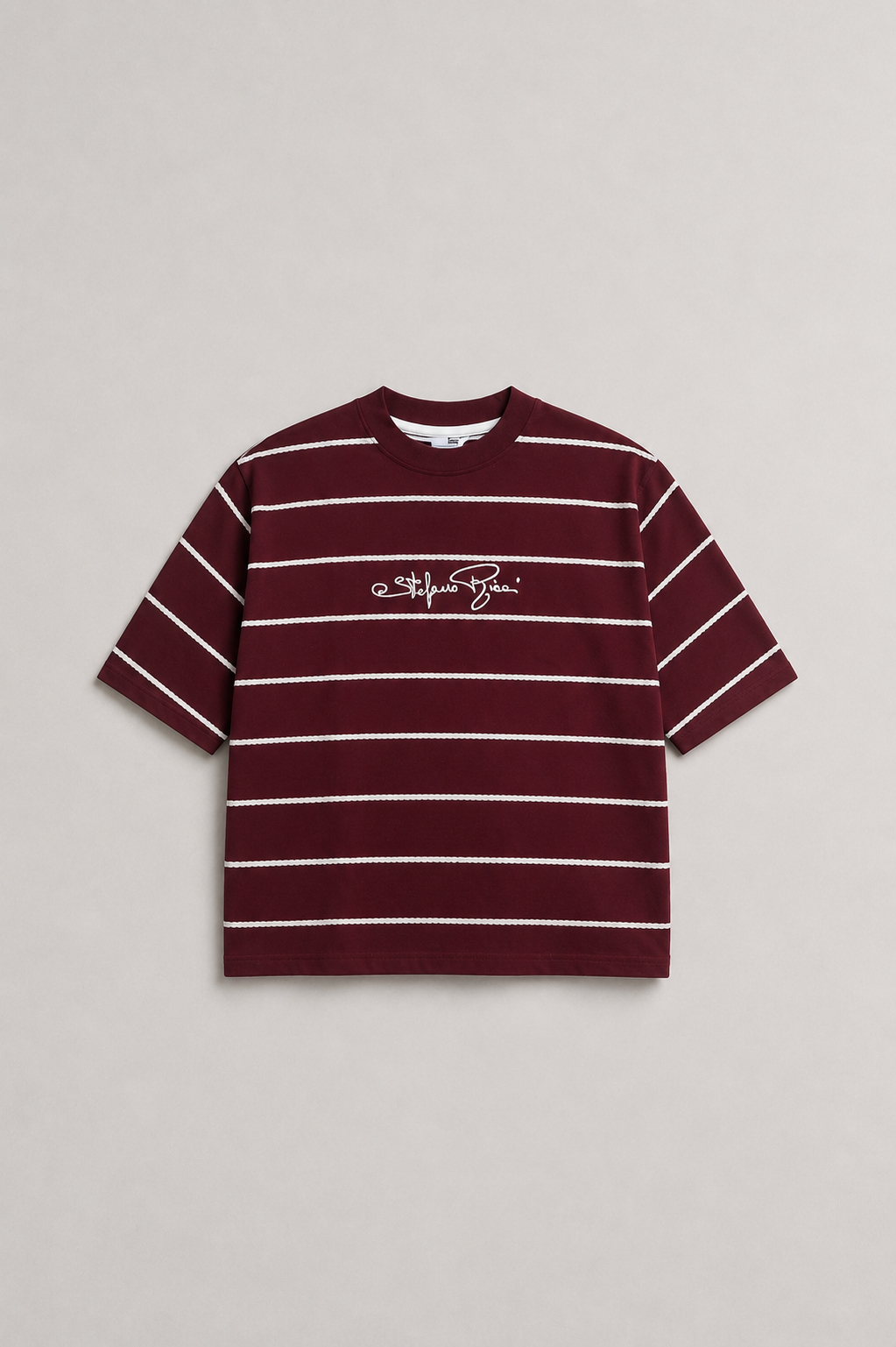 BURGUNDY STRIPED FIVE SLEEVE