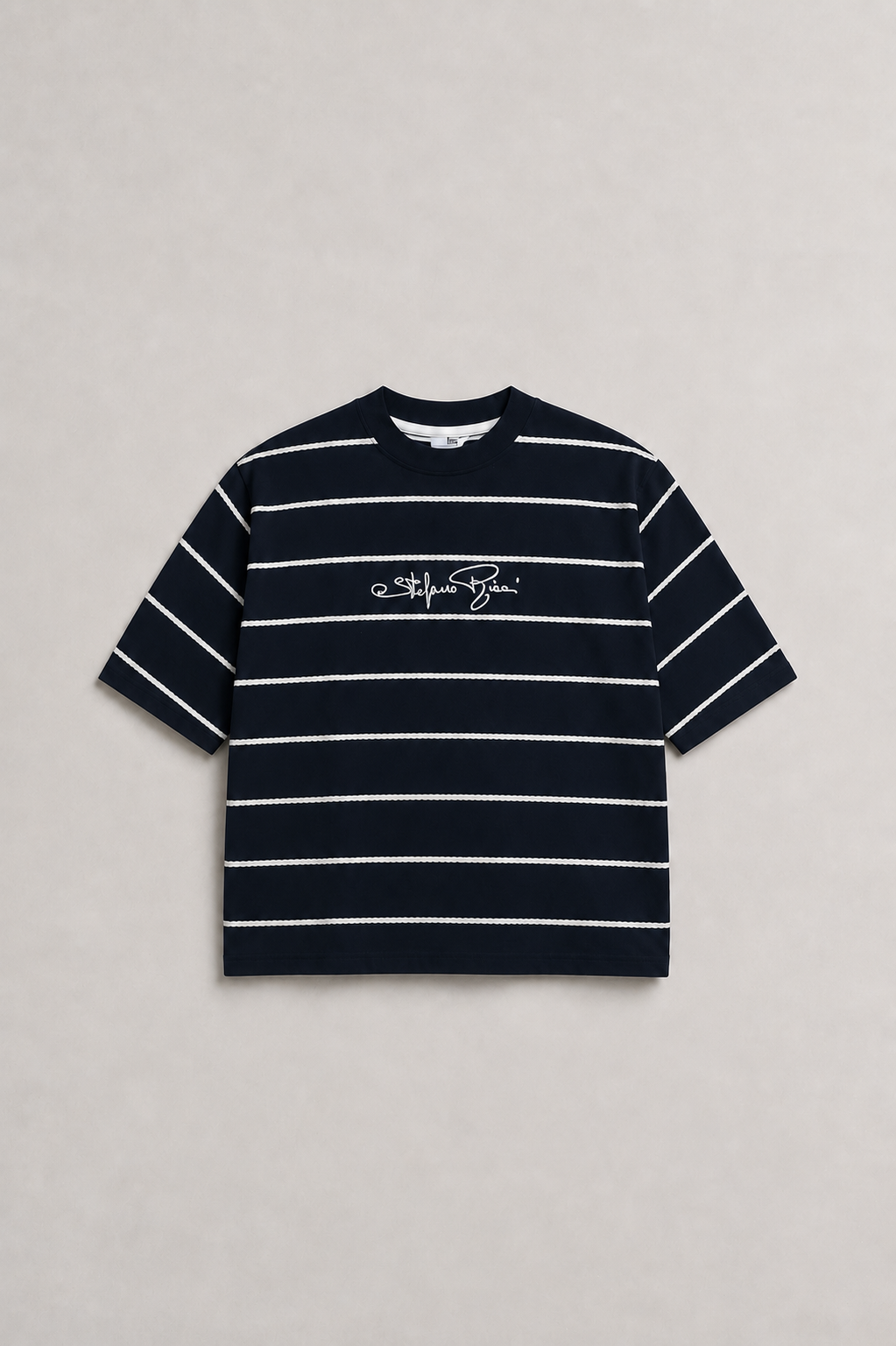 NAVY STRIPED FIVE SLEEVE