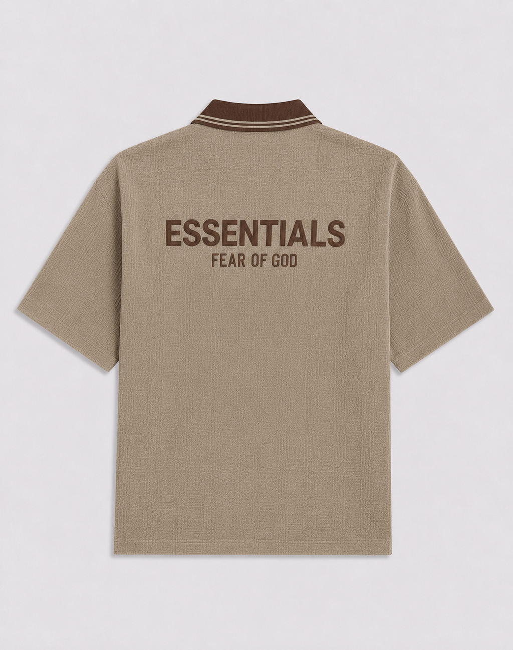 GREIGE WAFFLE ZIP - POLO TEE