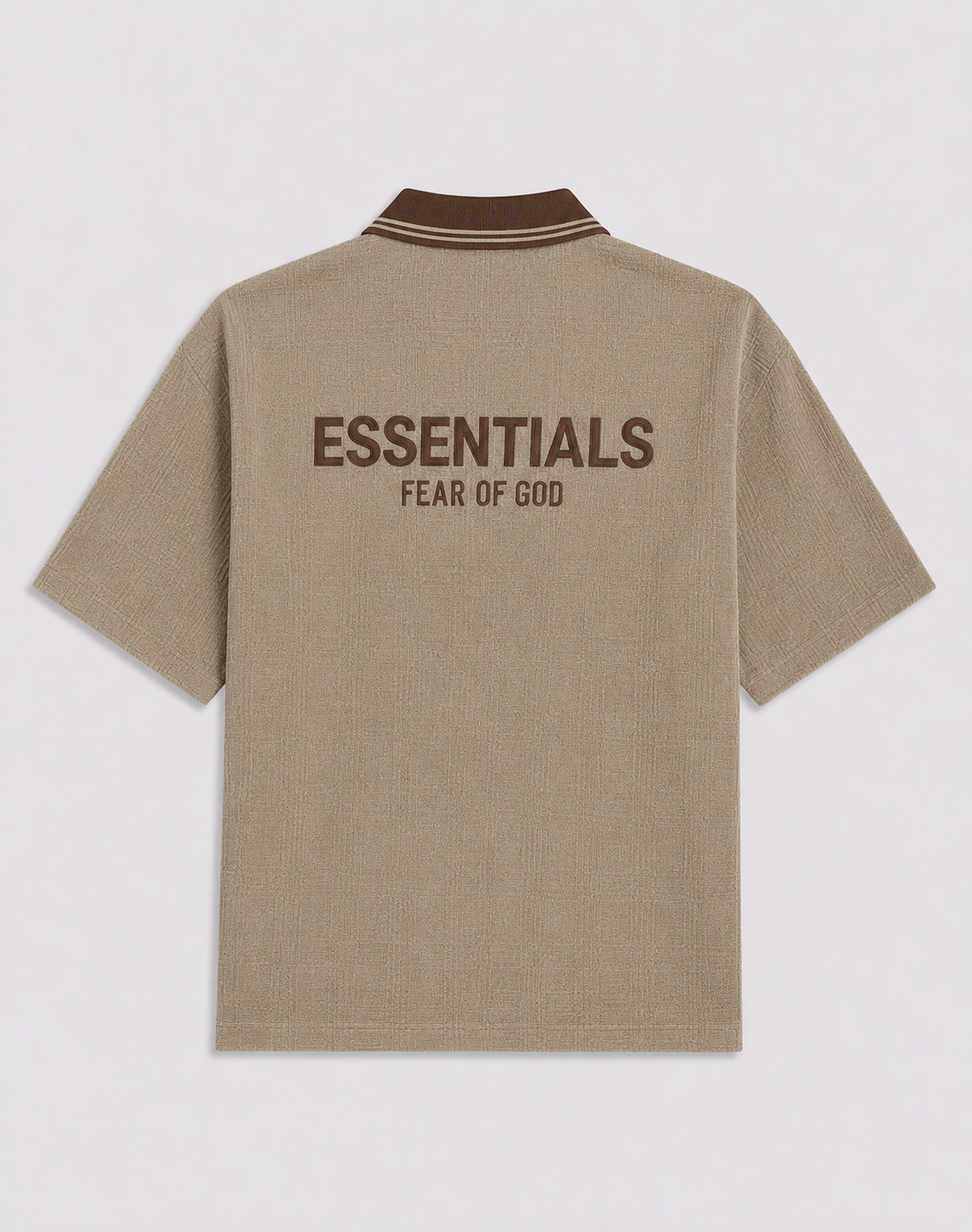 GREIGE WAFFLE ZIP - POLO TEE