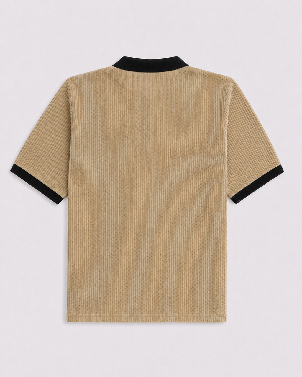 OAT BEIGE KNIT POLO TEE