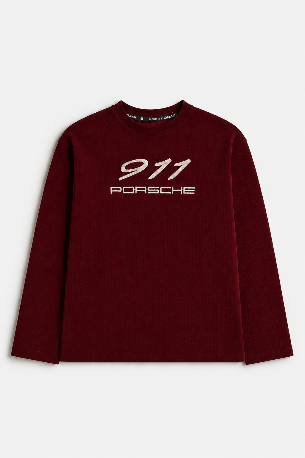 WINE RED GRAPHIC LONG TEE