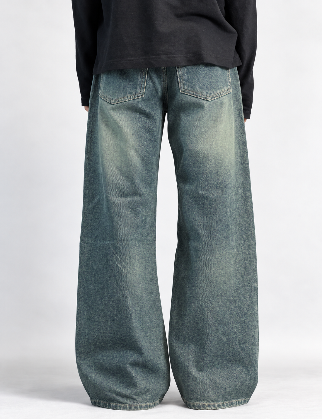 WASHED GREEN CAST BAGGY