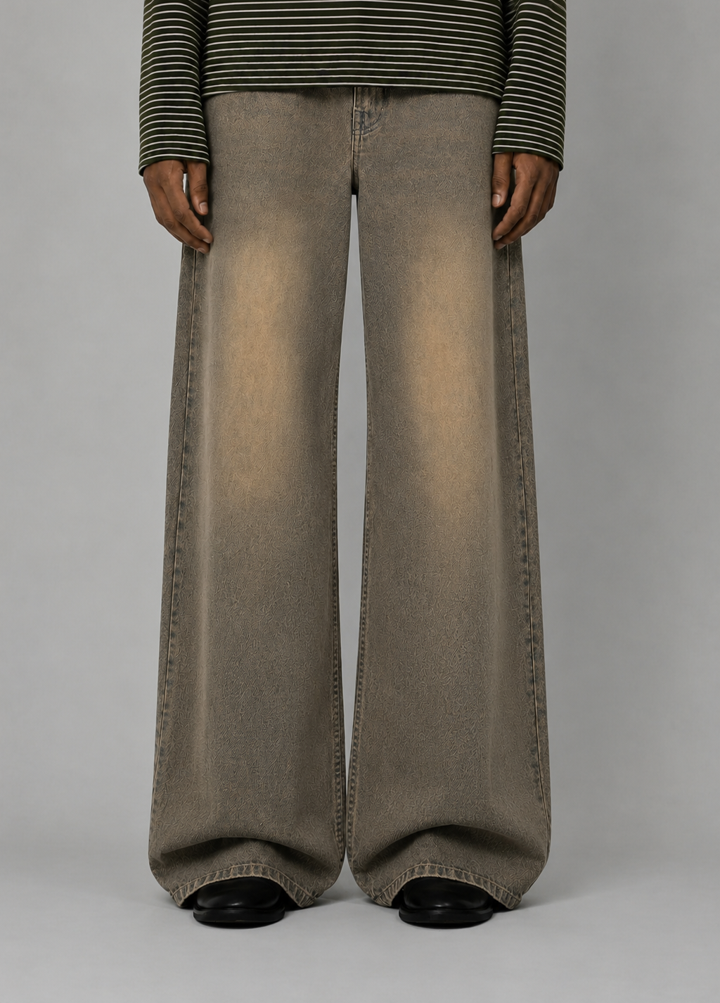 CHARCOAL GREY VINTAGE WIDE