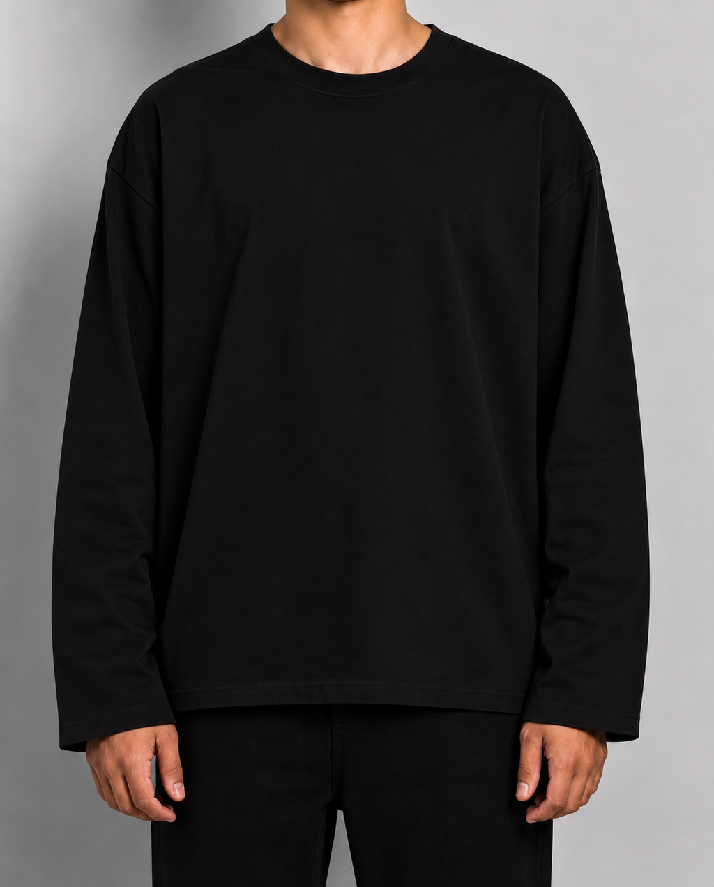BLACK OVERSIZED FULL SLEEVE