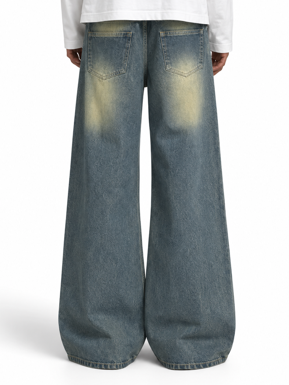 VINTAGE YELLOW FADED WIDE