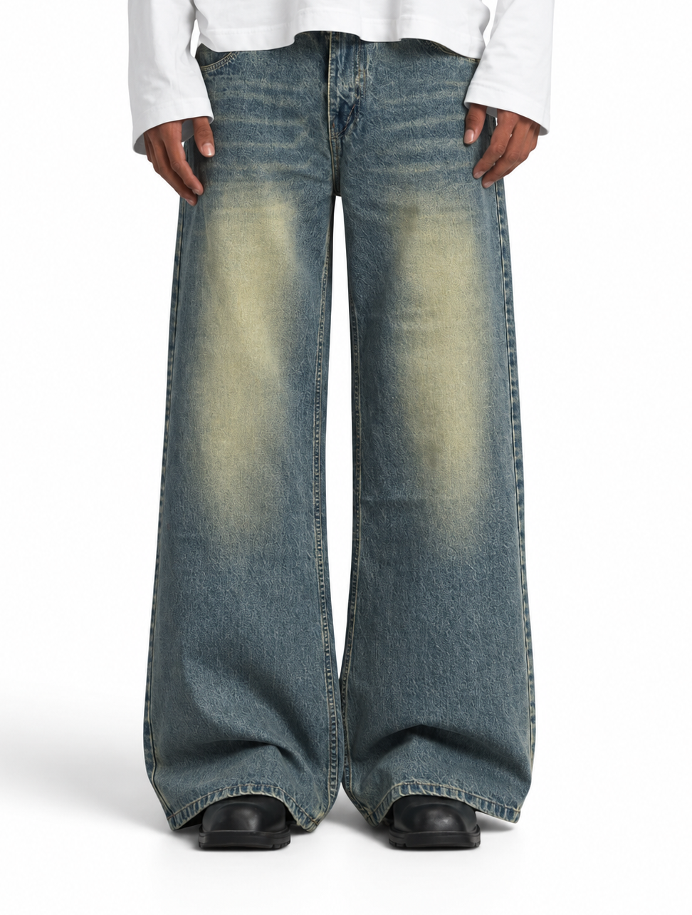 VINTAGE YELLOW FADED WIDE